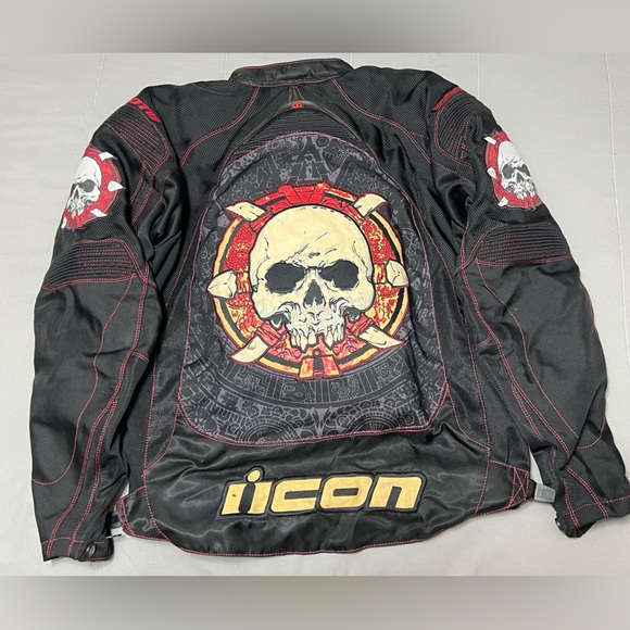 ICON Men’s CONTRA SACRIFICE Motorcycle Jacket/Armored/Skulls/MEDIUM/RARE - Picture 1 of 10